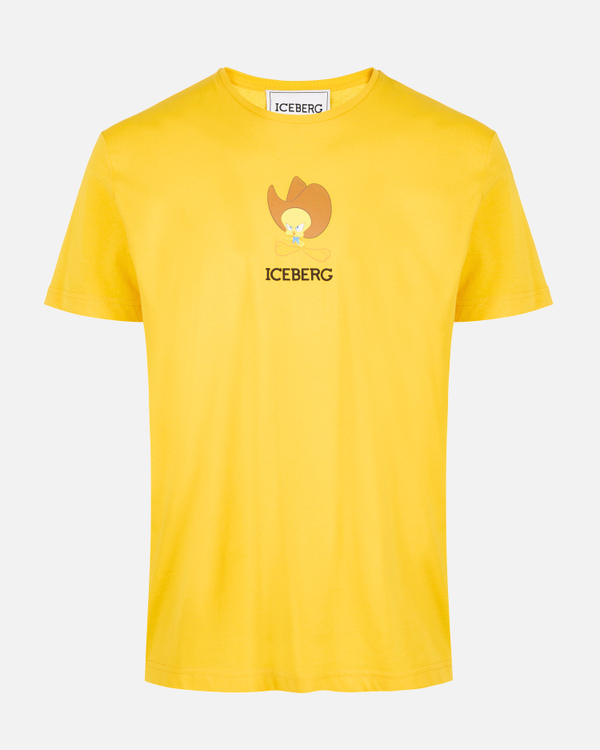 Yellow Tweety Cowboy logo t-shirt - Iceberg - Official Website