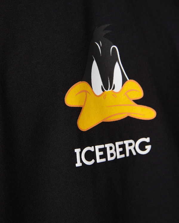 Black Daffy Duck logo t-shirt - Iceberg - Official Website