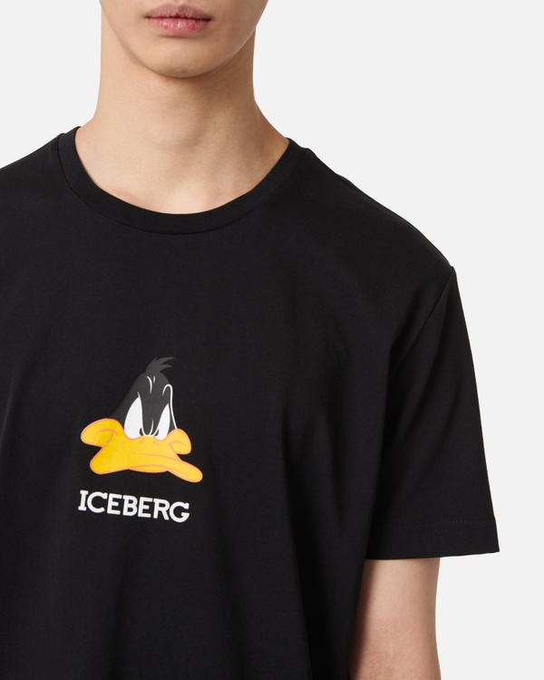 Black Daffy Duck logo t-shirt - Iceberg - Official Website