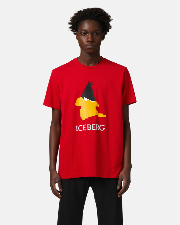 T-shirt rossa Looney Tunes logo istituzionale - Iceberg - Official Website
