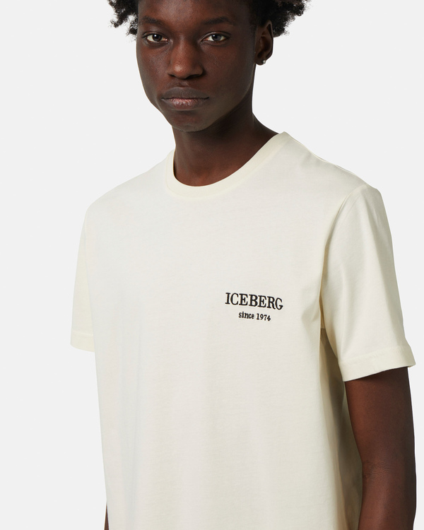 Heritage logo cream t-shirt - Iceberg - Official Website
