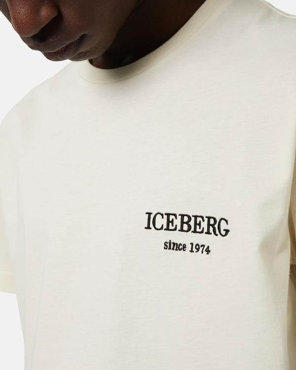 Heritage logo cream t-shirt - Iceberg - Official Website