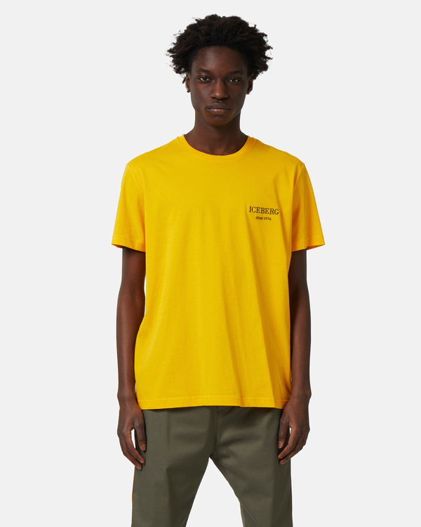 T-shirt gialla logo heritage - Iceberg - Official Website