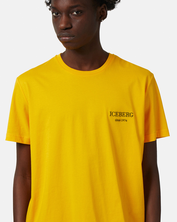T-shirt gialla logo heritage - Iceberg - Official Website