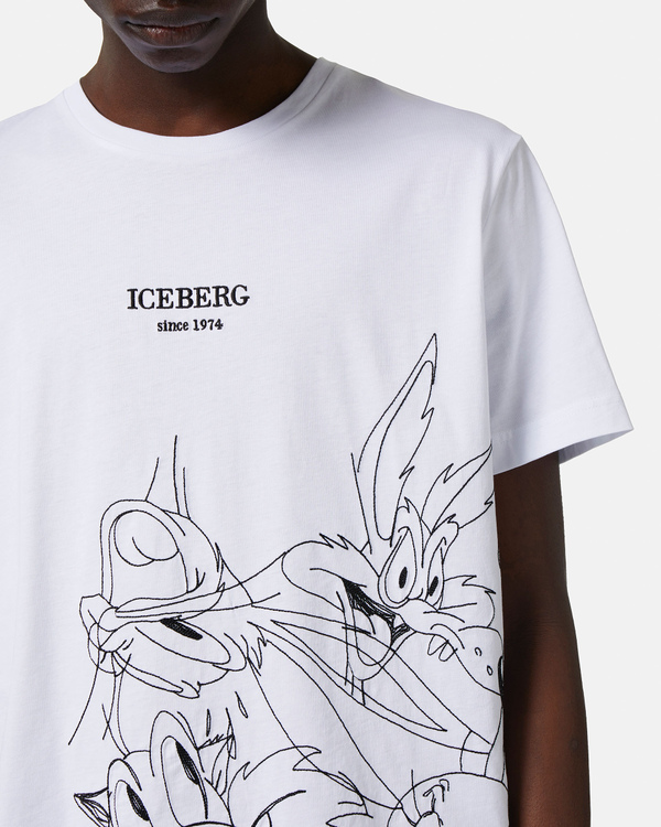Looney Tunes heritage logo t-shirt in white - Iceberg - Official Website