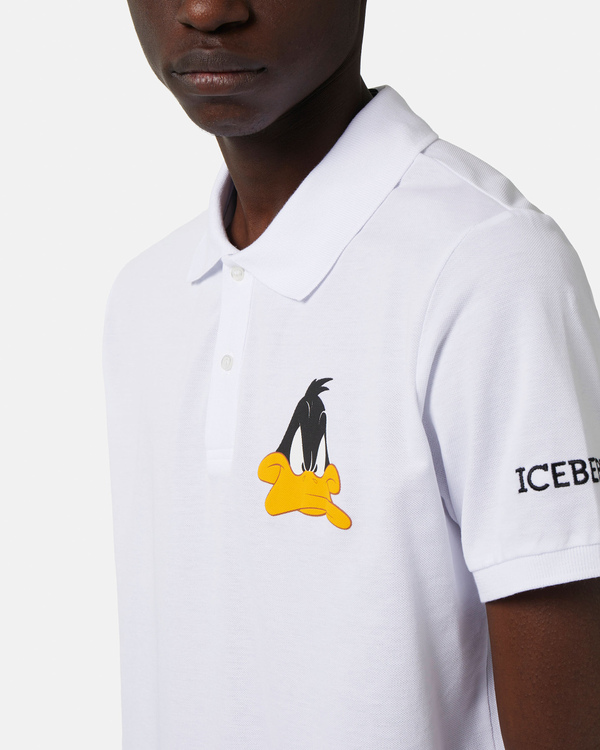 Daffy Duck white Polo Shirt - Iceberg - Official Website