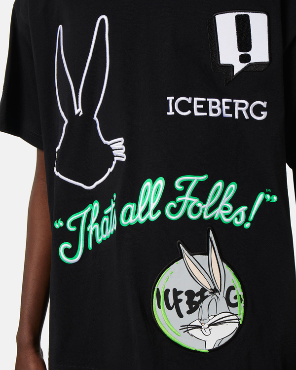CNY That's all Folks black t-shirt - Iceberg - Official Website