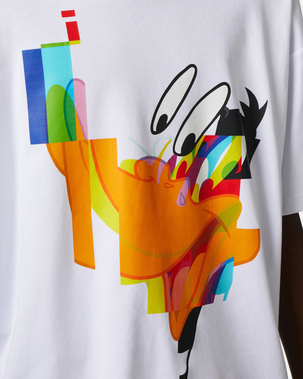 Daffy Duck white t-shirt with logo - Iceberg - Official Website