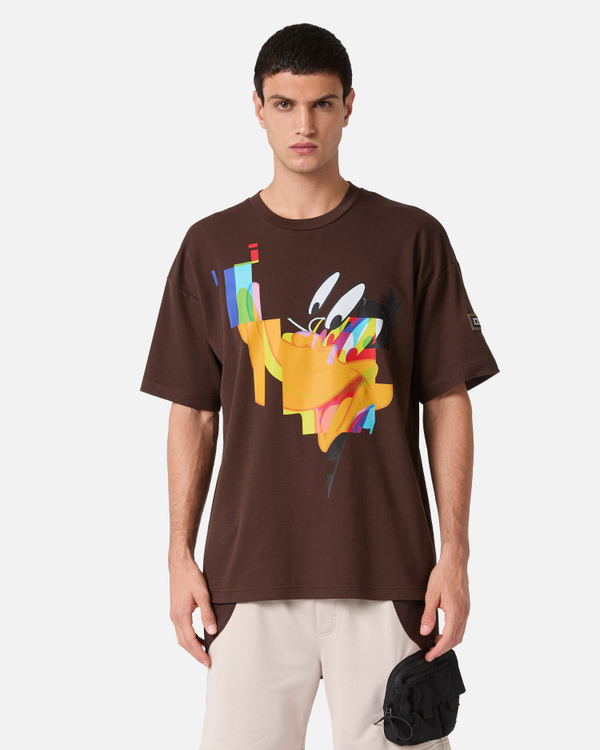 Daffy Duck brown t-shirt with logo - Iceberg - Official Website