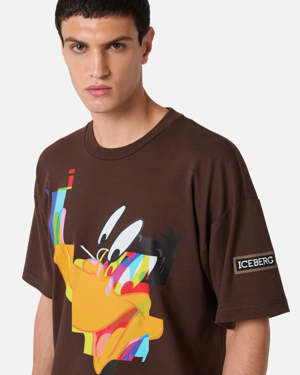 Daffy Duck brown t-shirt with logo - Iceberg - Official Website