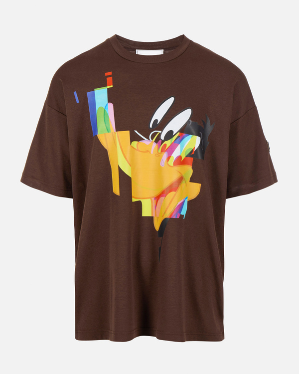 Vijandig mengsel bladerdeeg Daffy Duck brown t-shirt with logo | Iceberg