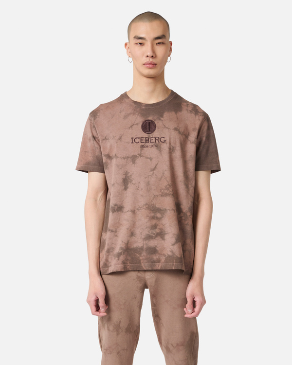 T-shirt marrone nuvole - Iceberg - Official Website