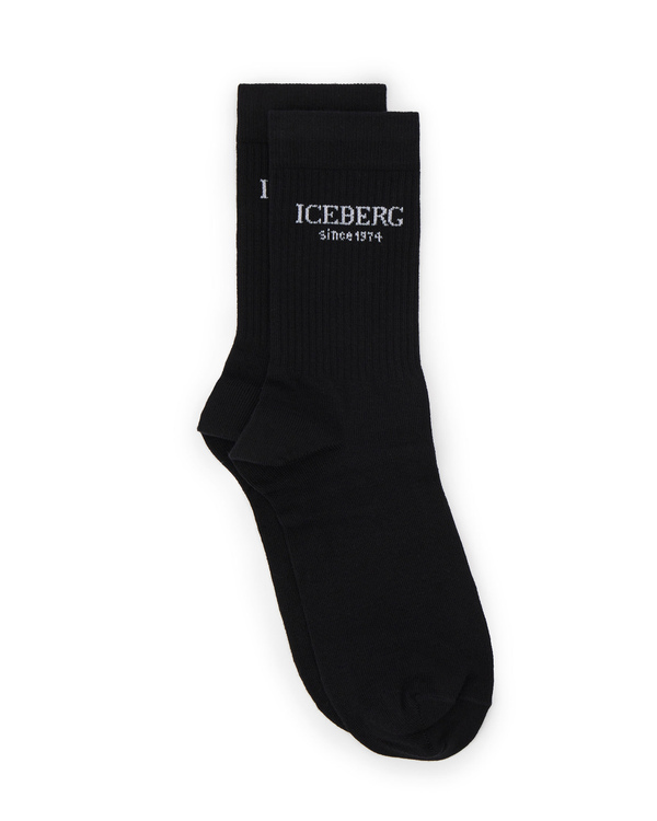 Heritage logo black socks - Iceberg - Official Website
