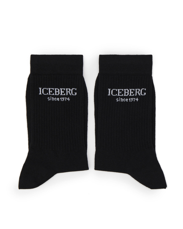 Heritage logo black socks - Iceberg - Official Website