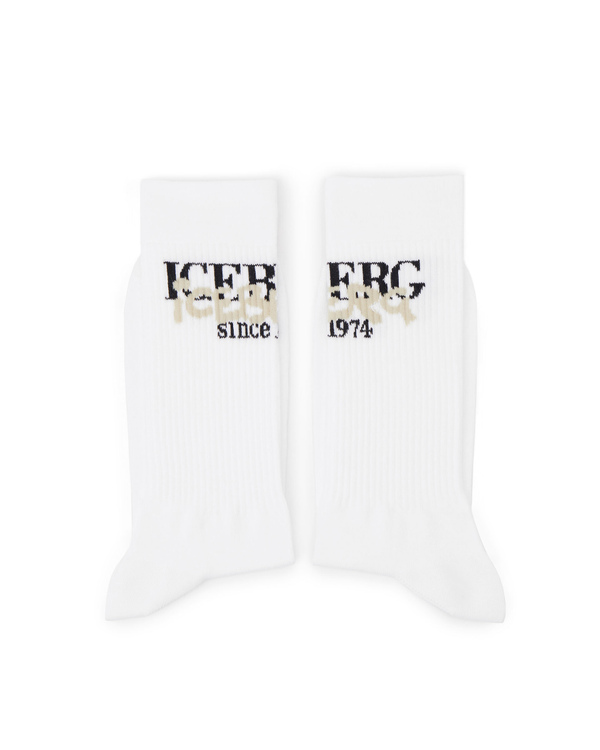 Institutional logo white socks - Iceberg - Official Website