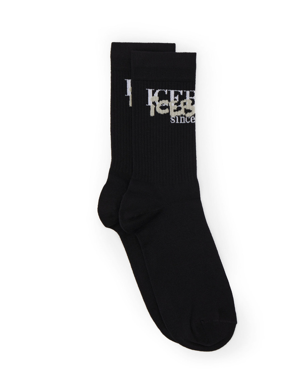 Institutional logo black socks - Iceberg - Official Website