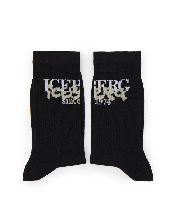 Institutional logo black socks - Iceberg - Official Website