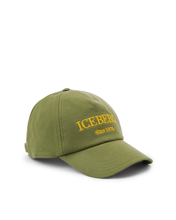 Heritage logo khaki green baseball cap - Iceberg - Official Website