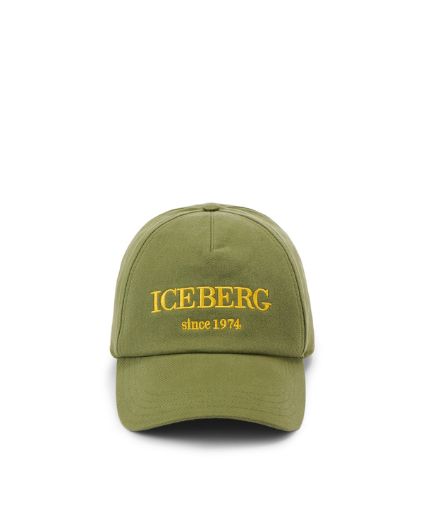 Heritage logo khaki green baseball cap - Iceberg - Official Website