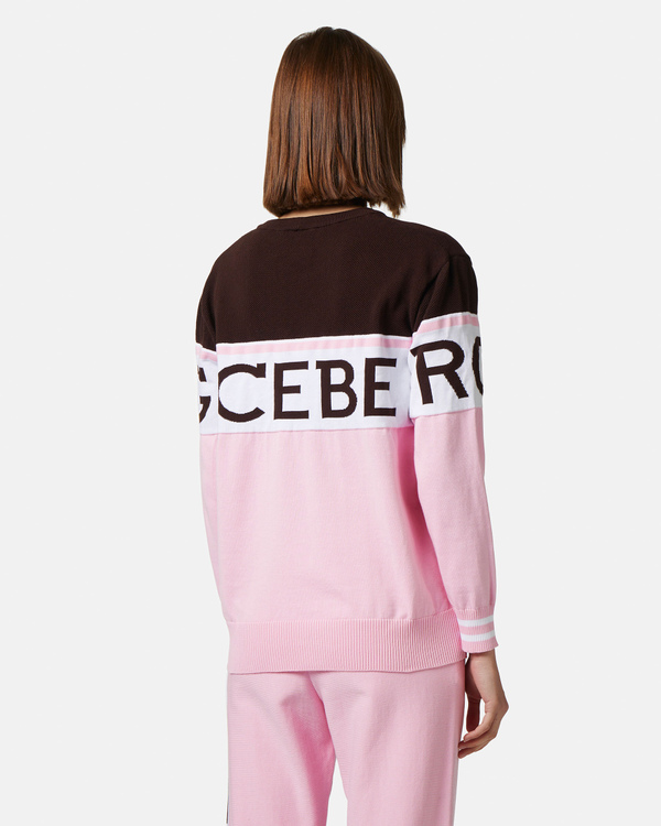 Institutional logo sweater in pink - Iceberg - Official Website