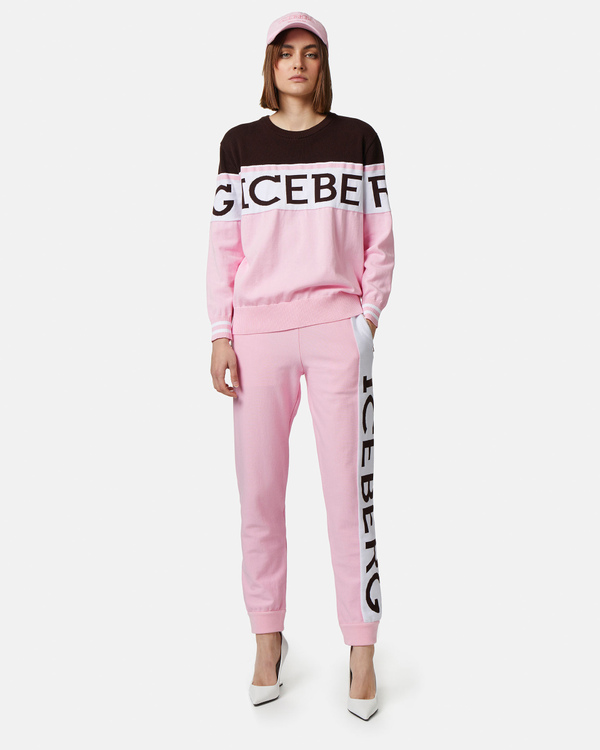 Institutional logo sweater in pink - Iceberg - Official Website