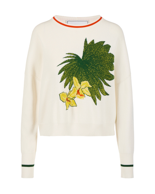 Floral palm print sweater - Iceberg - Official Website