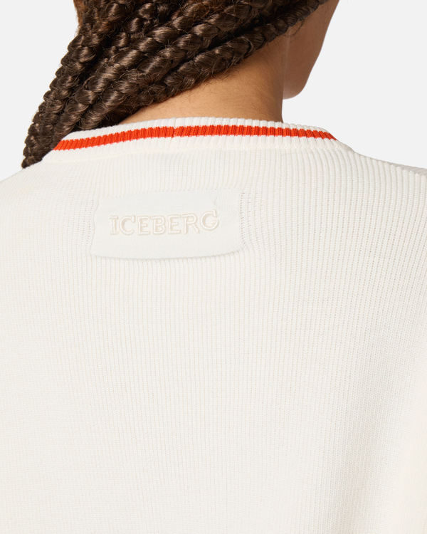 Floral palm print sweater - Iceberg - Official Website