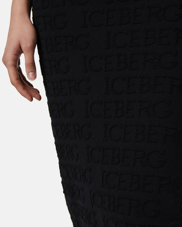 3D logo pencil skirt in black - Iceberg - Official Website