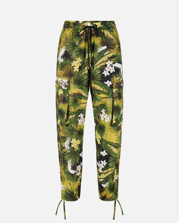 Floral palm print trousers - Iceberg - Official Website