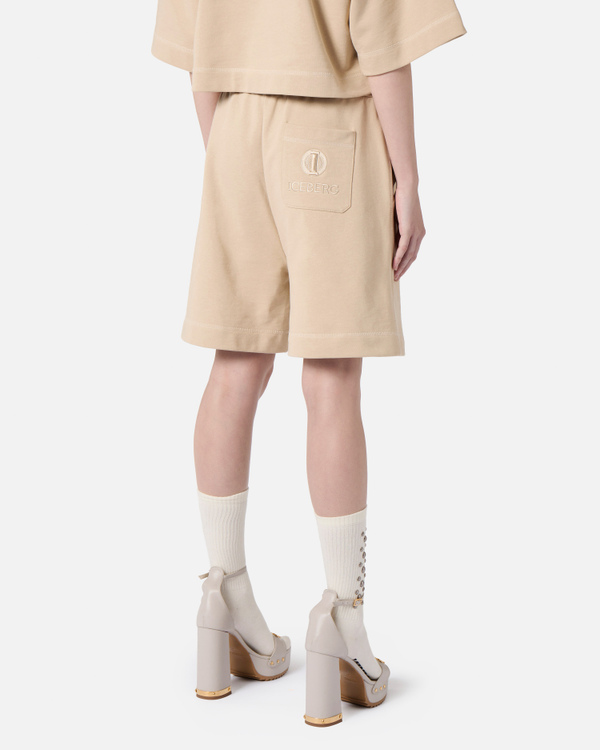 I monogram fleece shorts - Iceberg - Official Website