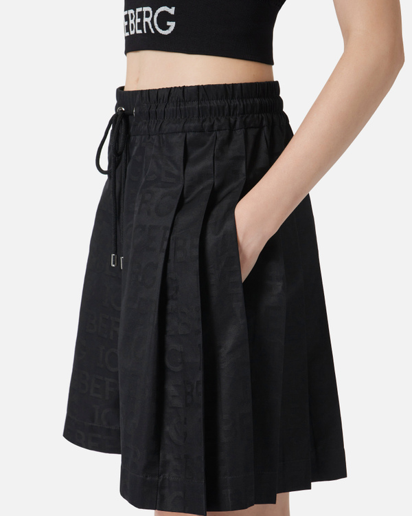 Black all-over logo shorts - Iceberg - Official Website