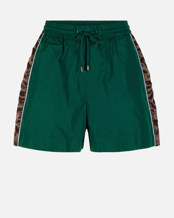 Taffeta dark green shorts - Iceberg - Official Website