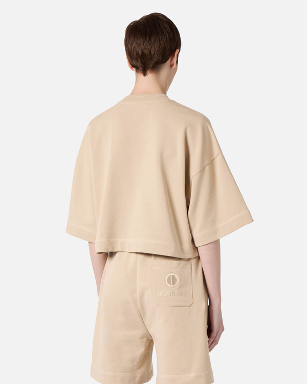 Felpa maniche corte "I" monogramma - Iceberg - Official Website