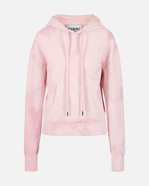Cloudy print cropped hoodie - Iceberg - Official Website