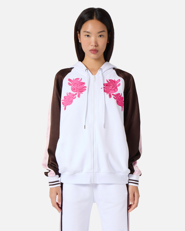 Floral print zip hoodie - Iceberg - Official Website