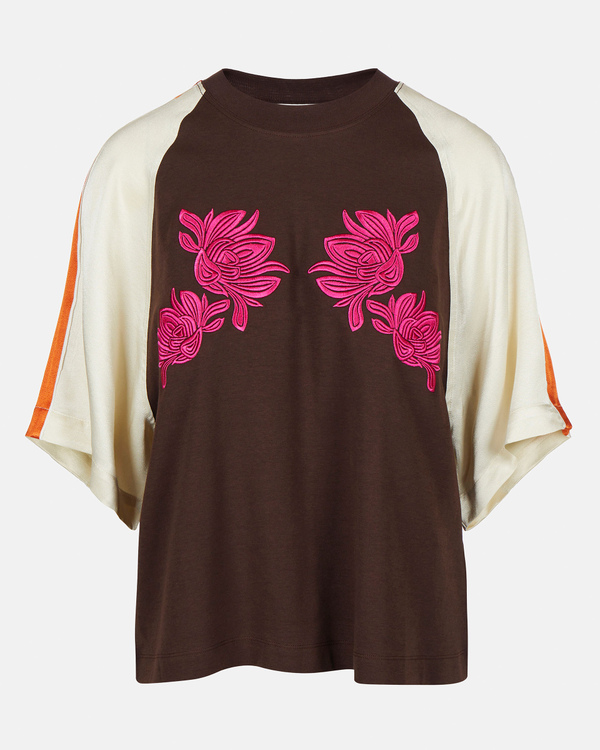 Brown floral print raglan t-shirt - Iceberg - Official Website