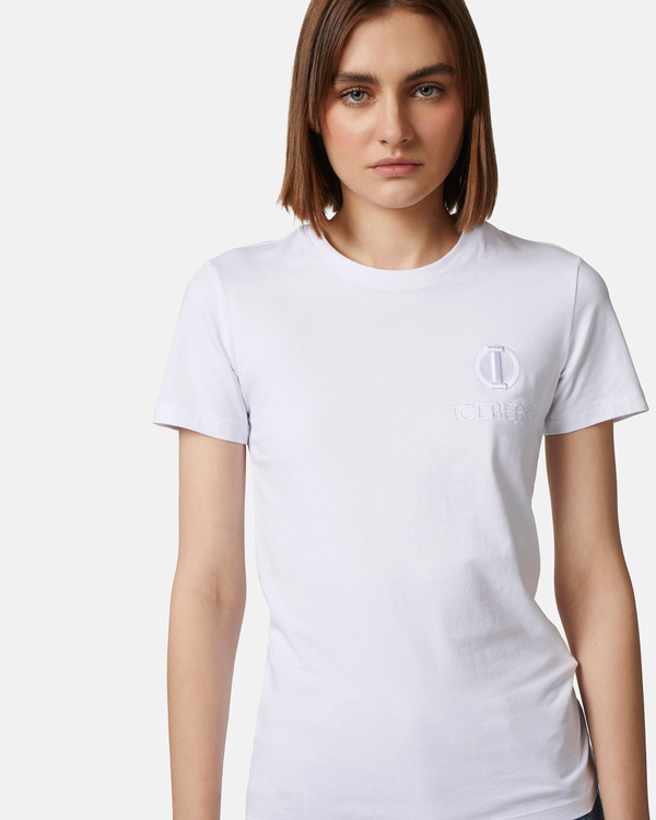 I monogram t-shirt in white - Iceberg - Official Website
