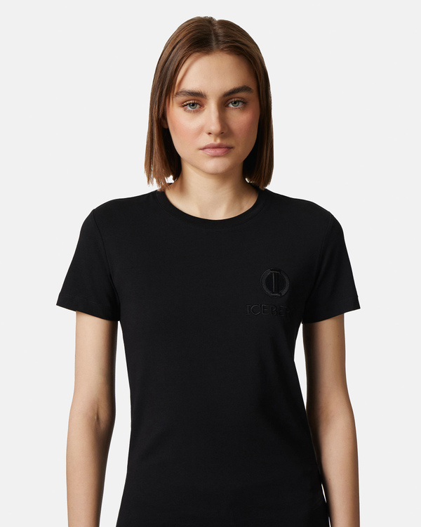 I monogram t-shirt in black - Iceberg - Official Website