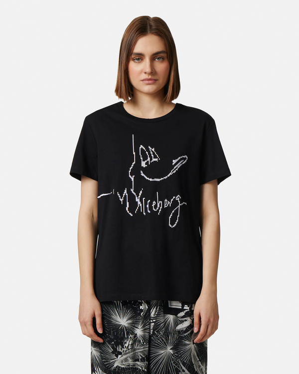 Black Daffy Duck pixel t-shirt - Iceberg - Official Website