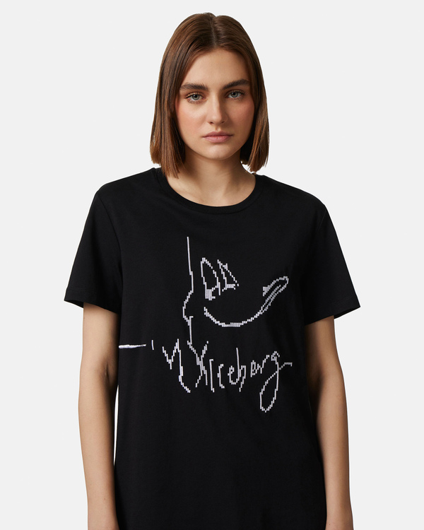 Black Daffy Duck pixel t-shirt - Iceberg - Official Website