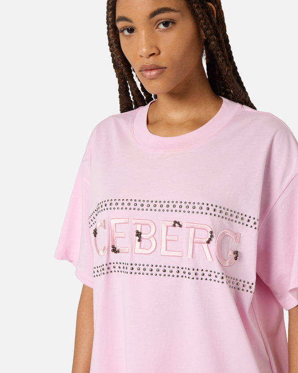 T-shirt rosa borchie - Iceberg - Official Website