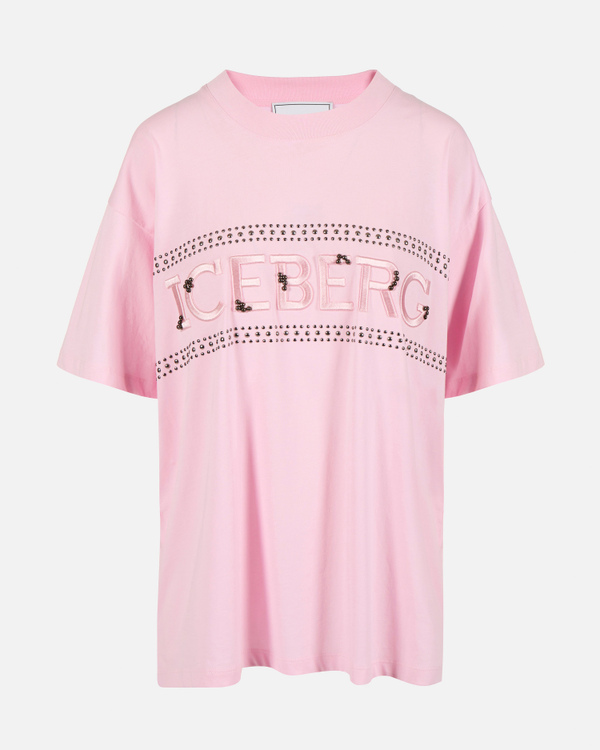 T-shirt rosa borchie - Iceberg - Official Website