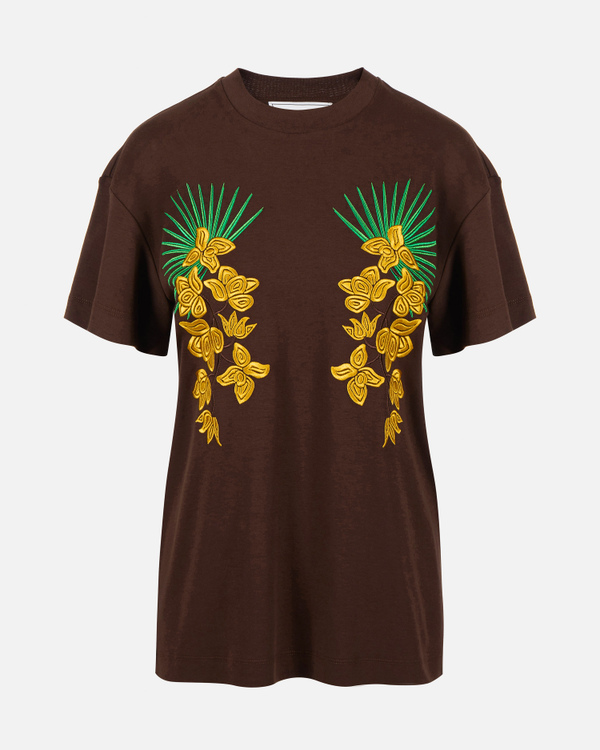 Orchid embroidered t-shirt - Iceberg - Official Website