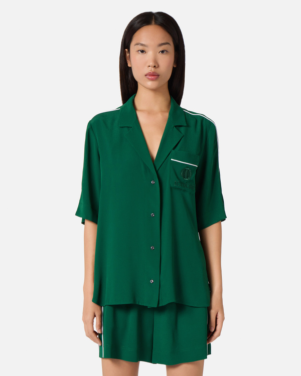 I monogram dark green pyjama shirt - Iceberg - Official Website