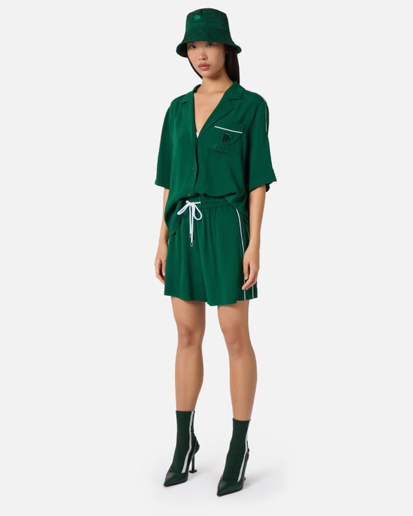I monogram dark green pyjama shirt - Iceberg - Official Website