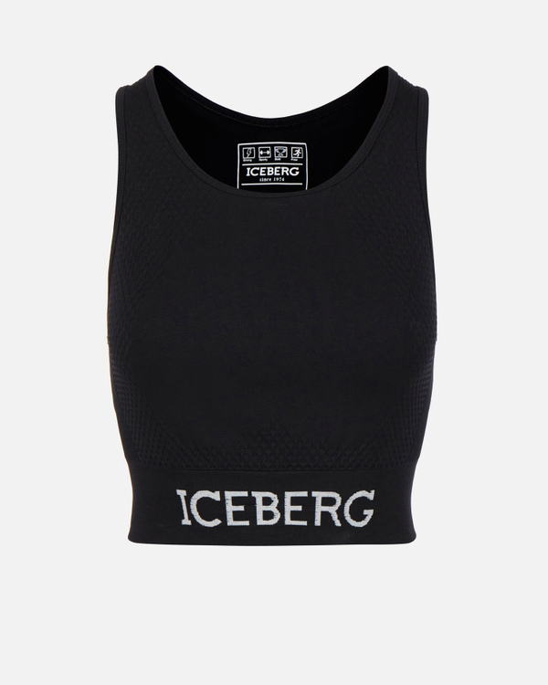 Black active bra top - Iceberg - Official Website