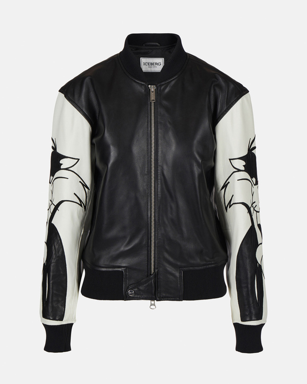 Sylvester the Cat leather bomber jacket - Iceberg - Official Website