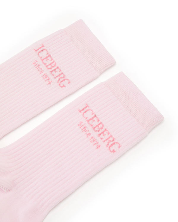 Pink socks with logo - Iceberg - Official Website