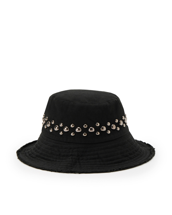 Black stud detail bucket hat - Iceberg - Official Website