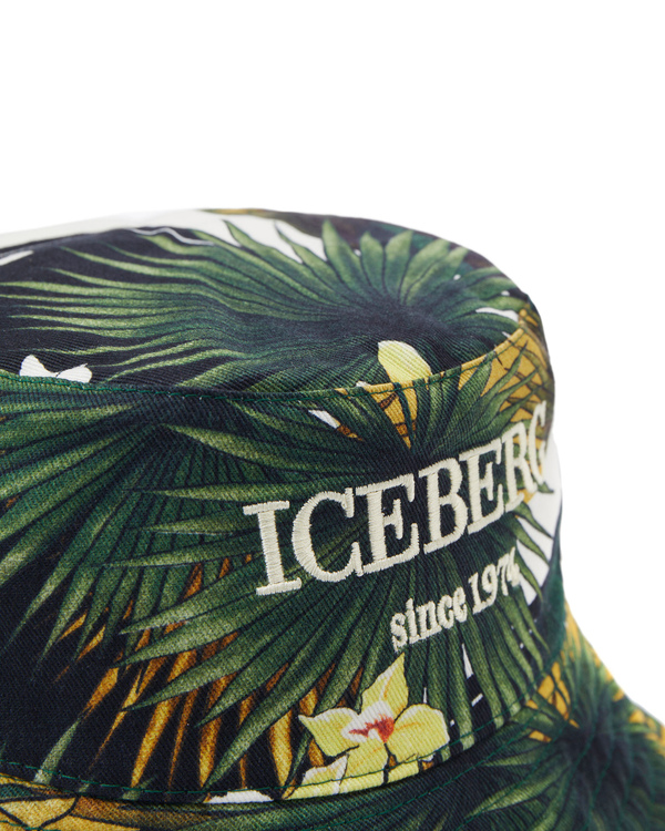 Bucket hat stampa palme e fiori - Iceberg - Official Website
